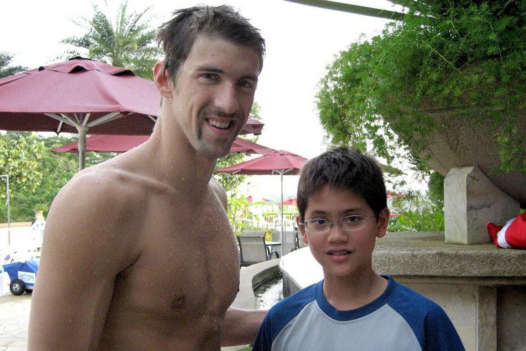 Joseph Schooling and Michael Phelps